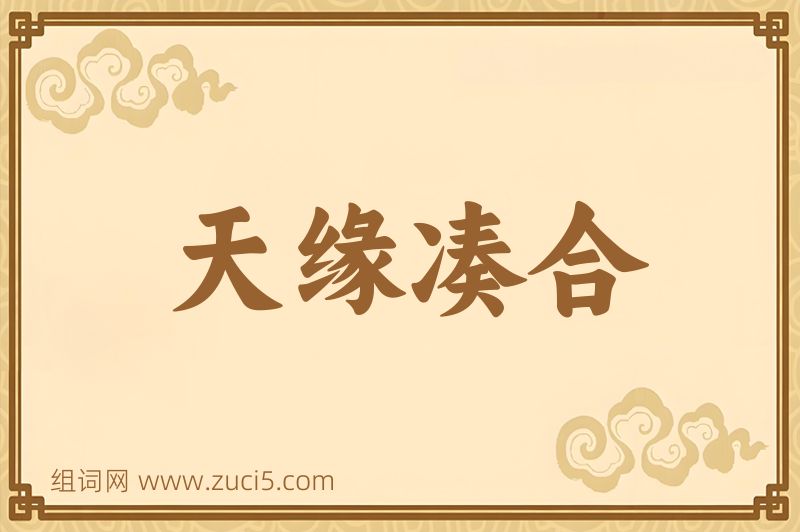 成语天缘凑合图片