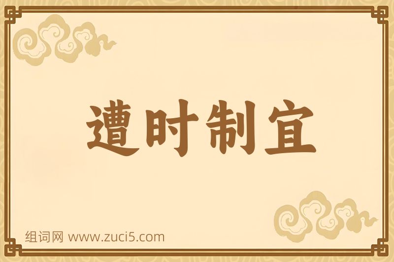 成语遭时制宜图片