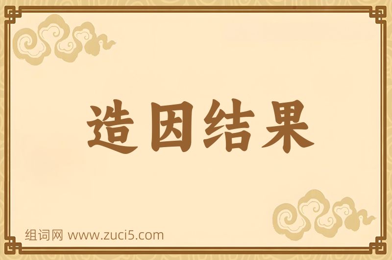 成语造因结果图片