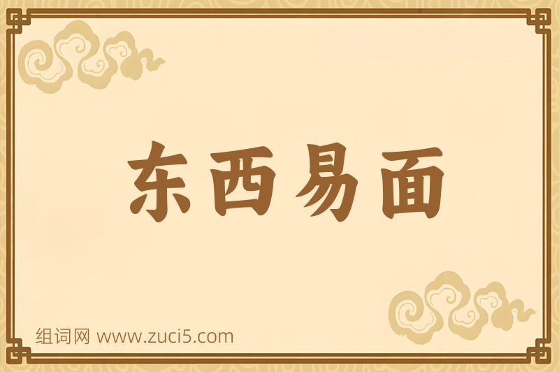 成语东西易面图片