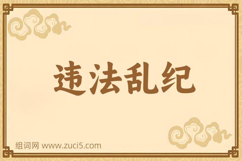 成语违法乱纪图片