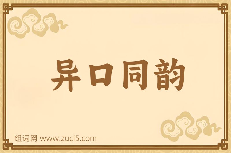 成语异口同韵图片