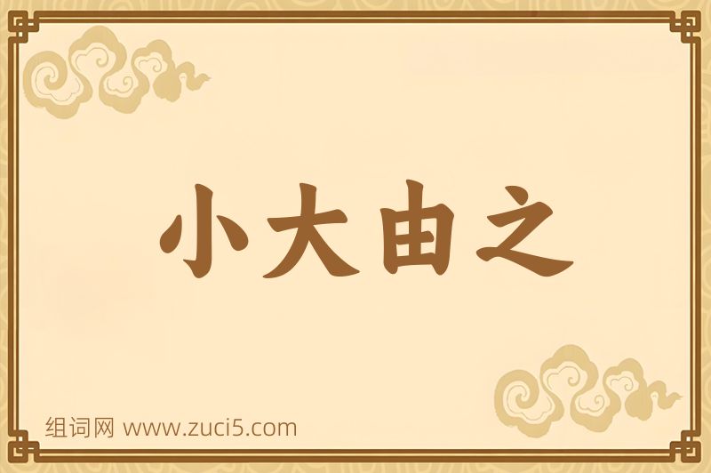 成语小大由之图片