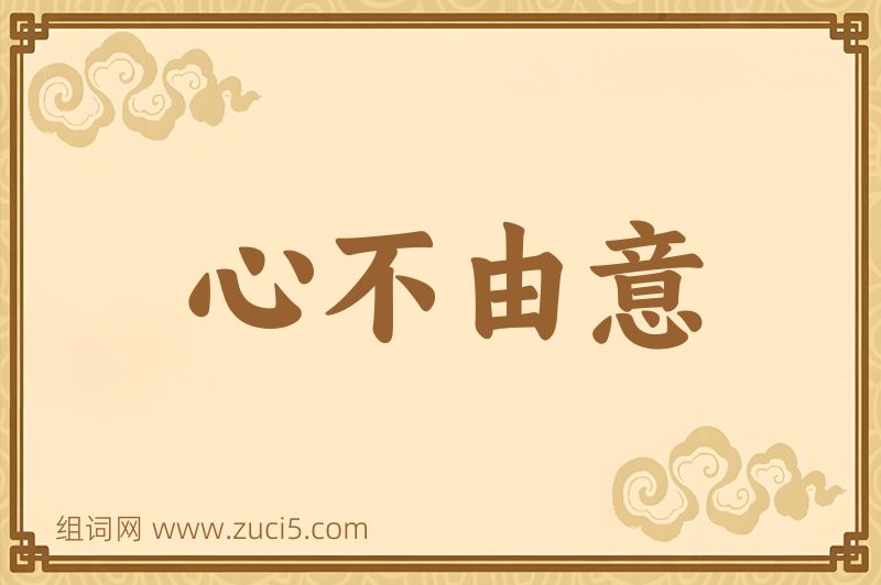 成语心不由意图片