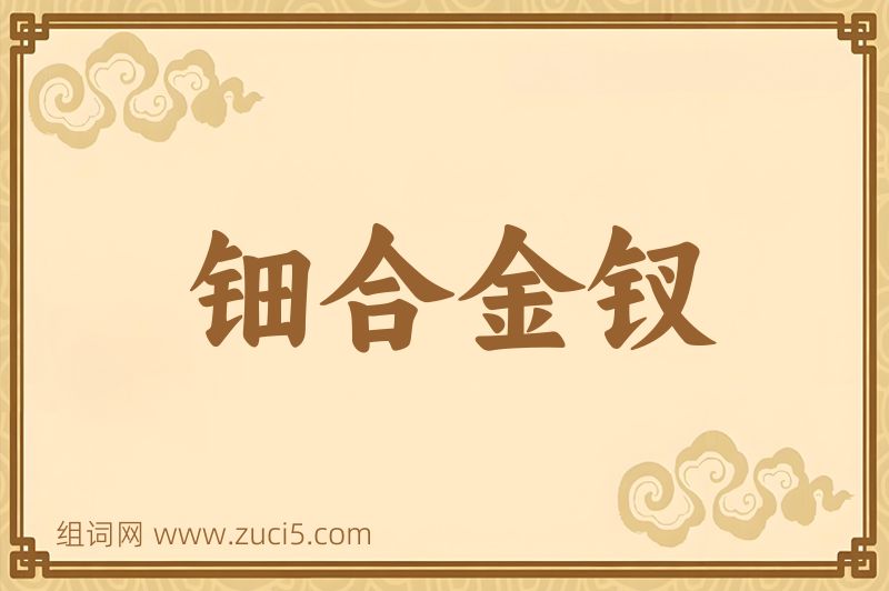 成语钿合金钗图片