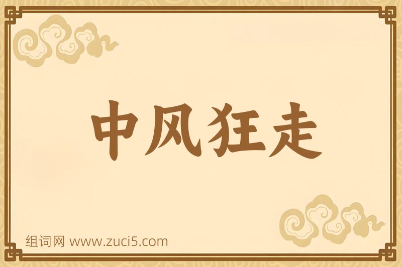 成语中风狂走图片
