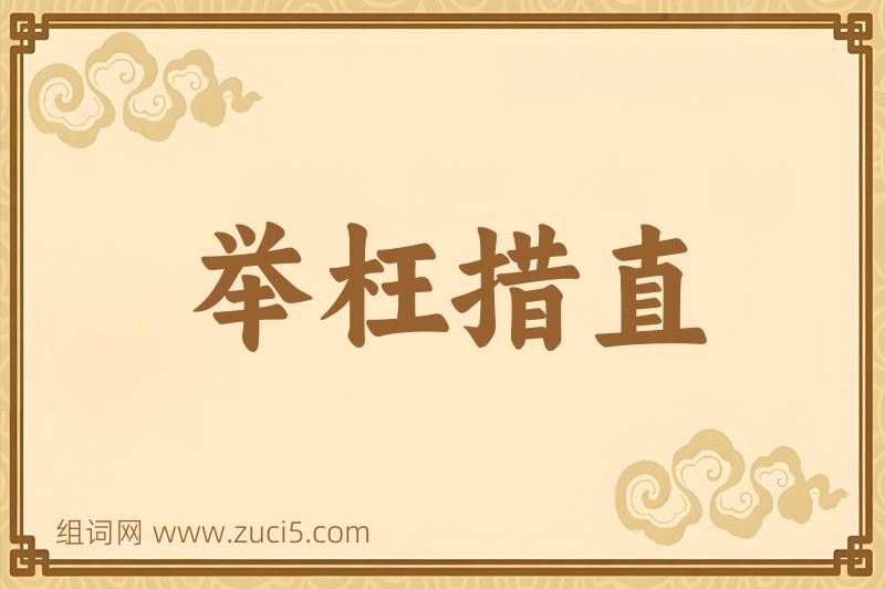 成语举枉措直图片