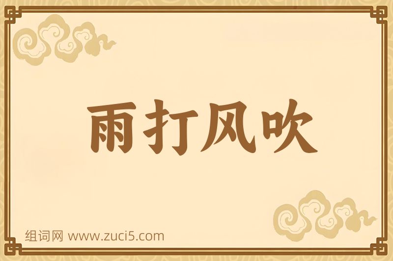 成语雨打风吹图片