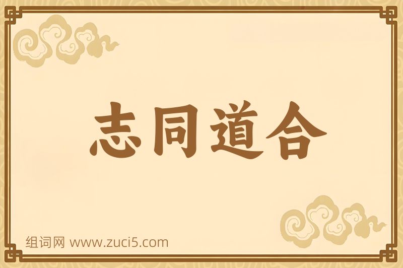 成语志同道合图片