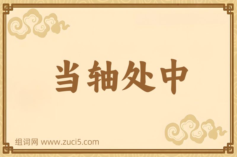 成语当轴处中图片