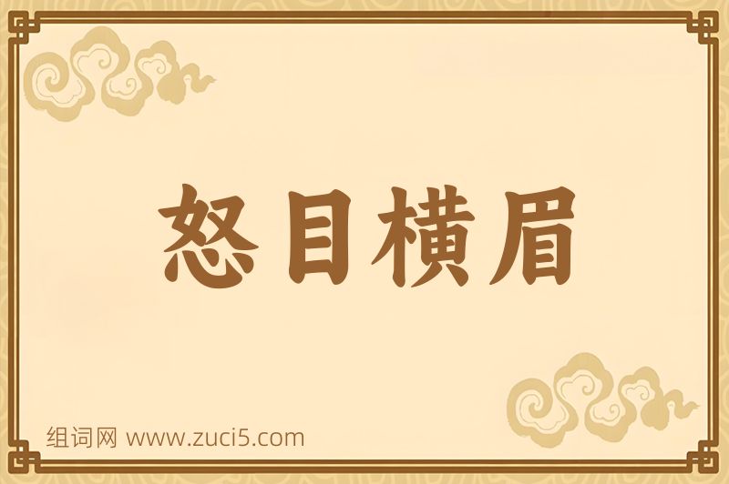 成语怒目横眉图片
