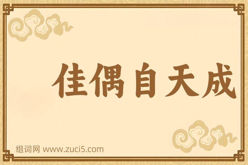 成语佳偶自天成图片