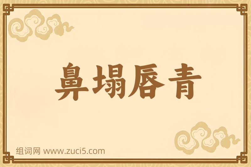 成语鼻塌唇青图片
