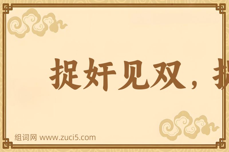 成语捉奸见双，捉贼见赃图片