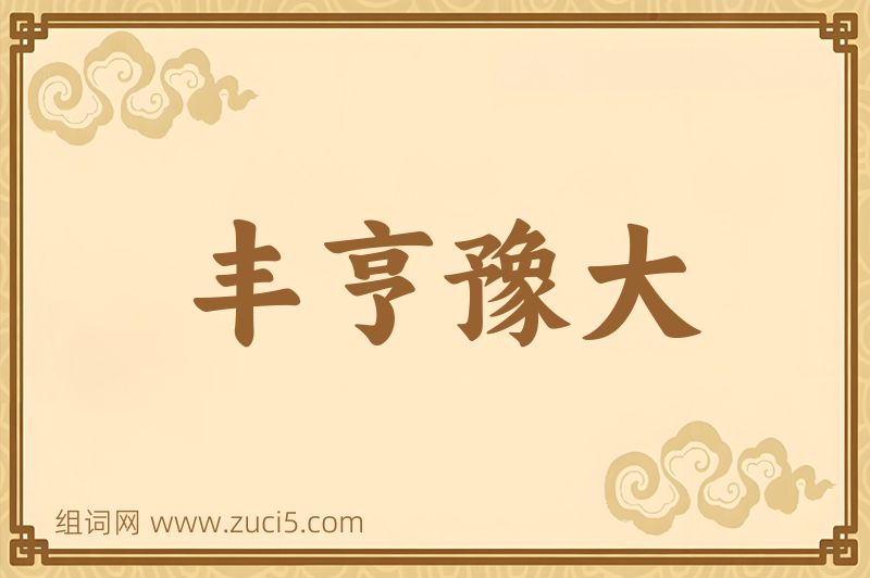 成语丰亨豫大图片
