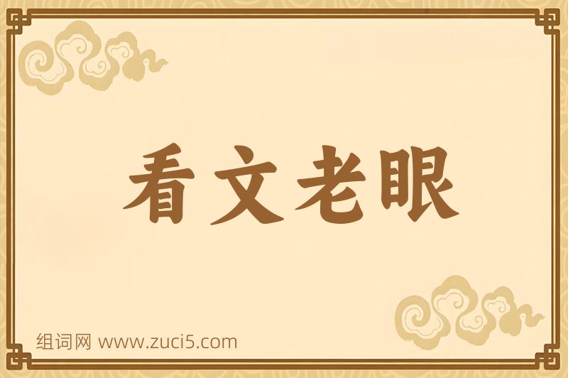 成语看文老眼图片
