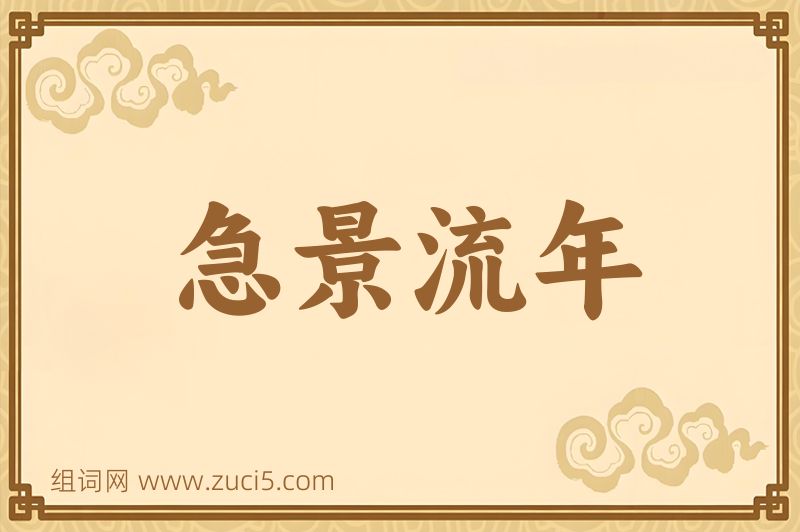 成语急景流年图片
