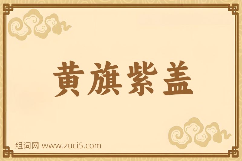 成语黄旗紫盖图片