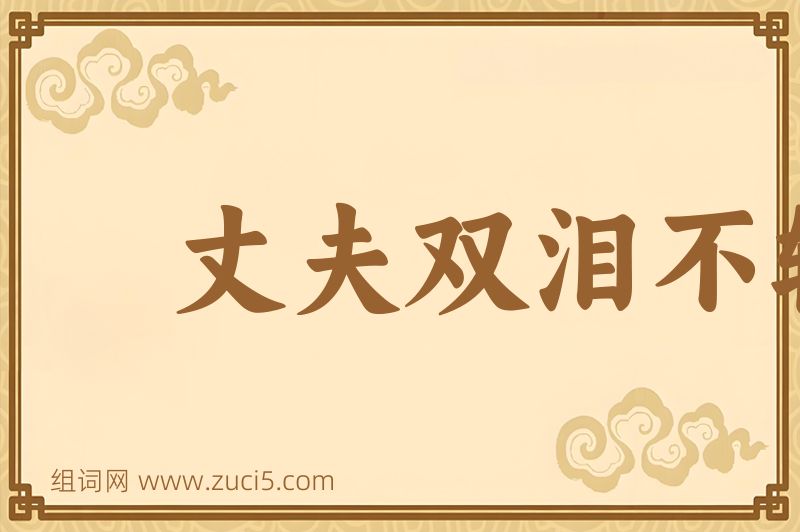 成语丈夫双泪不轻弹图片