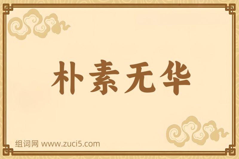 成语朴素无华图片