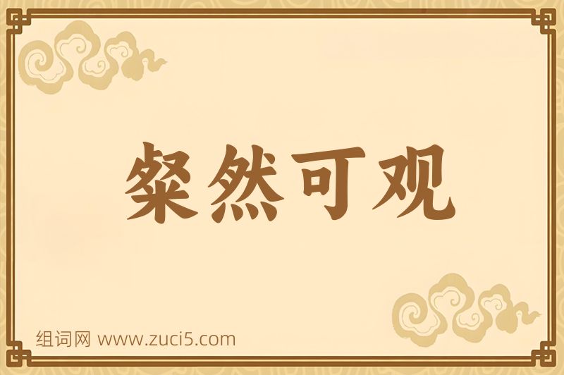 成语粲然可观图片