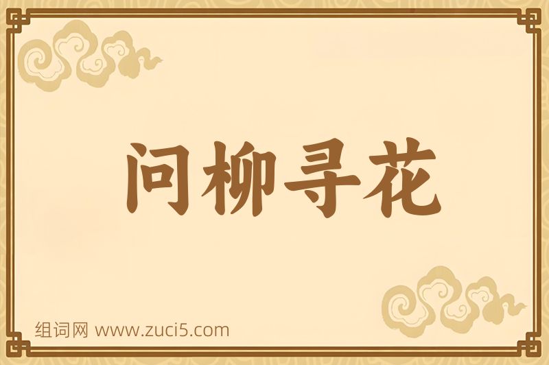 成语问柳寻花图片