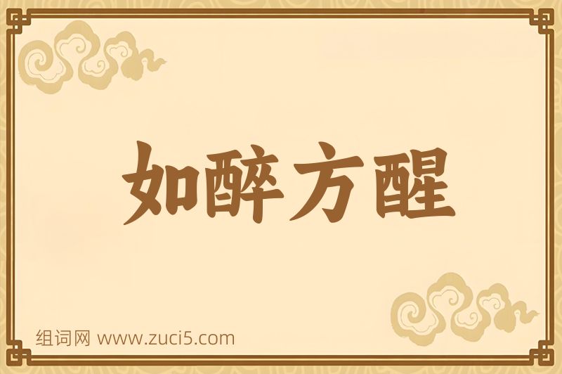 成语如醉方醒图片