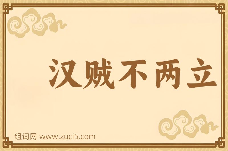 成语汉贼不两立图片