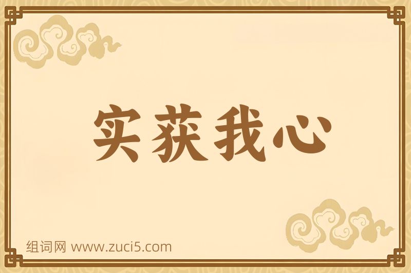 成语实获我心图片