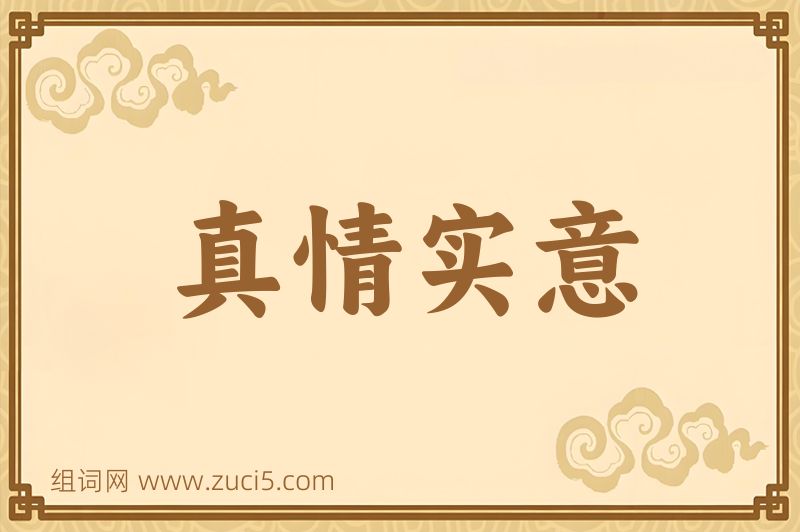 成语真情实意图片