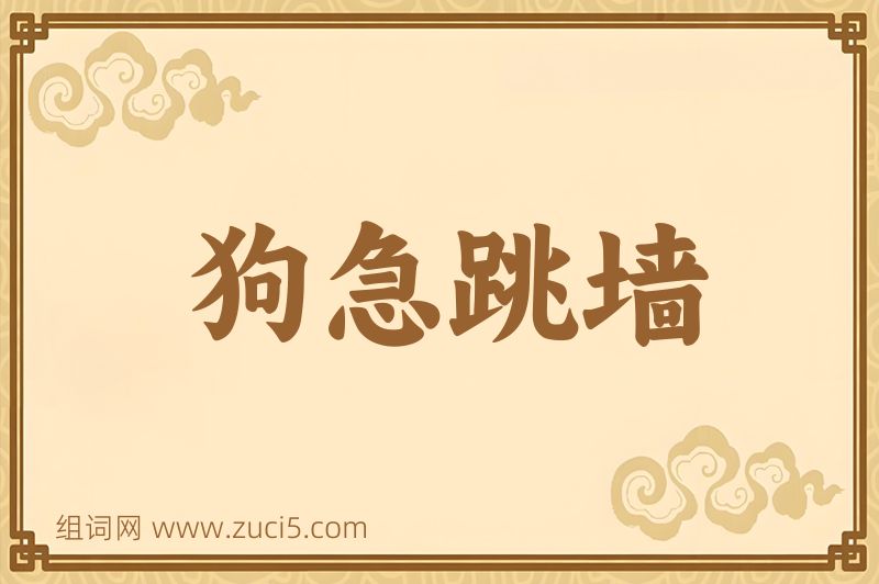 成语狗急跳墙图片