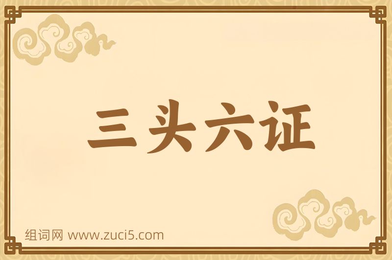 成语三头六证图片
