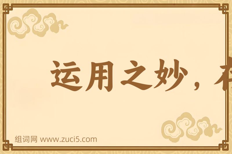 成语运用之妙，存乎一心图片