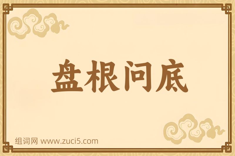 成语盘根问底图片