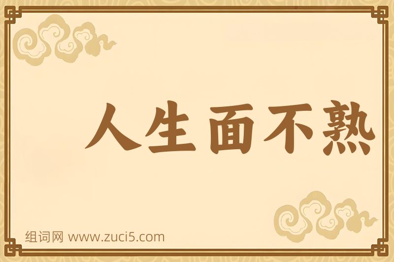 成语人生面不熟图片