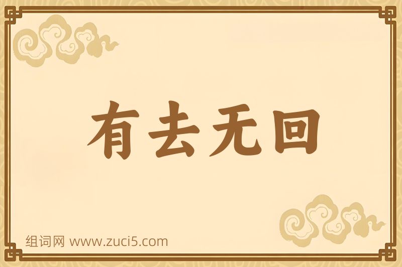 成语有去无回图片