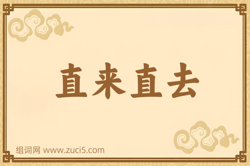 成语直来直去图片