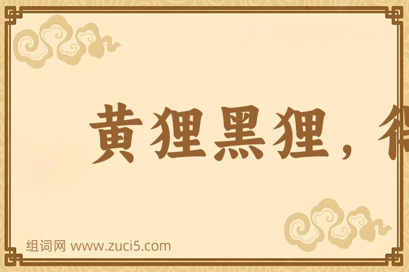成语黄狸黑狸，得鼠者雄图片