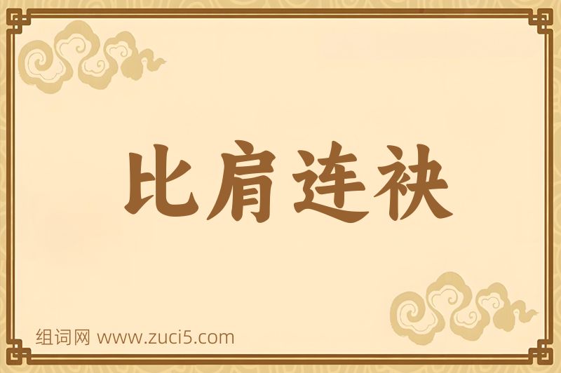成语比肩连袂图片