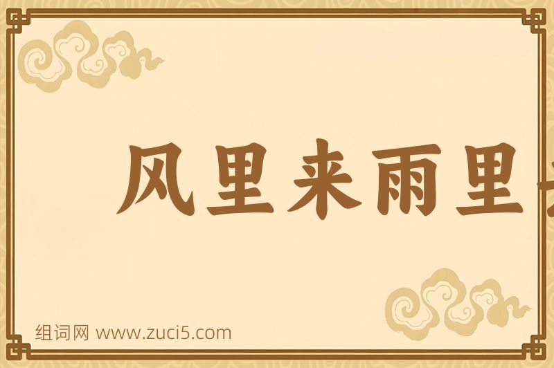 成语风里来雨里去图片