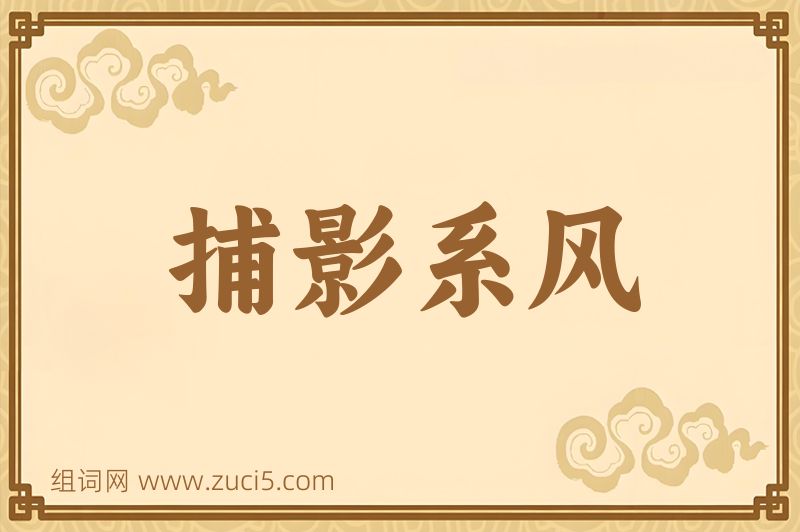 成语捕影系风图片
