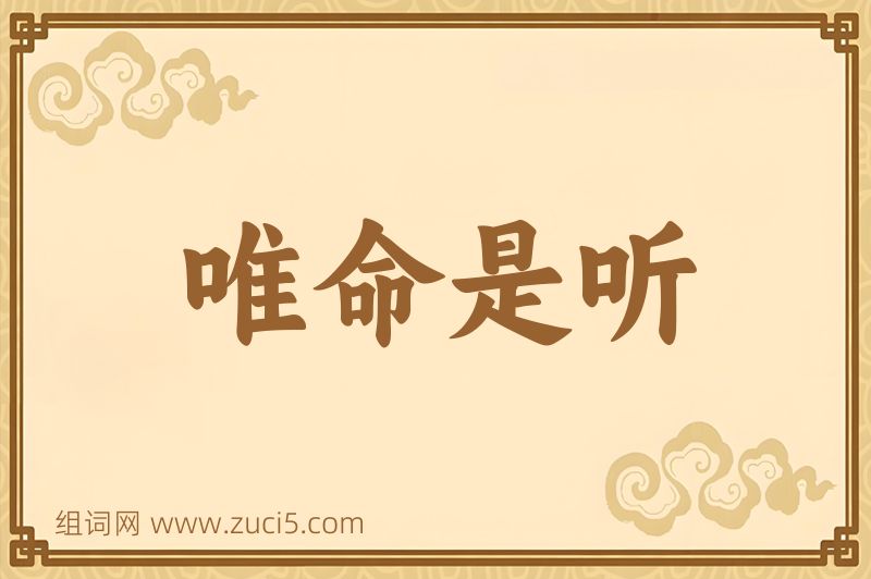 成语唯命是听图片