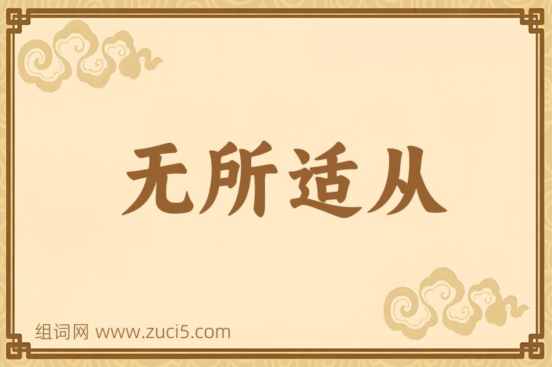 成语无所适从图片