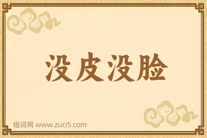 成语没皮没脸图片