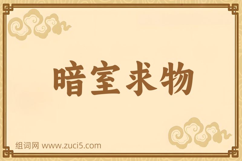 成语暗室求物图片