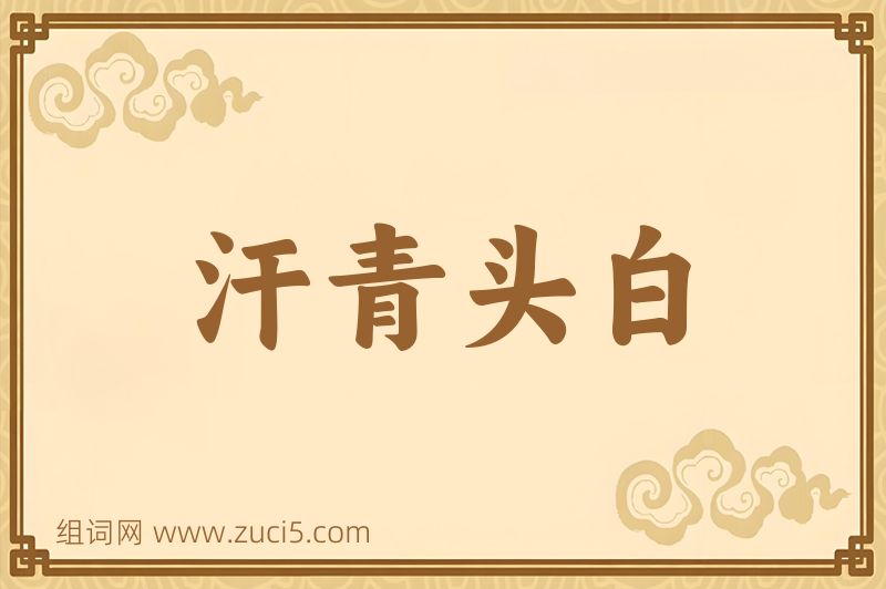 成语汗青头白图片