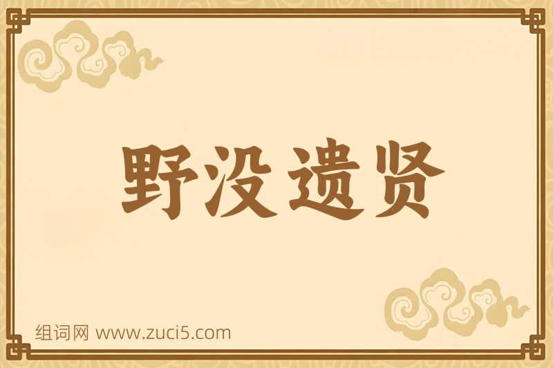 成语野没遗贤图片