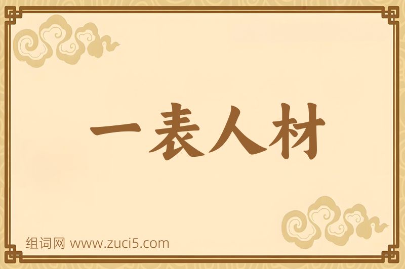 成语一表人材图片
