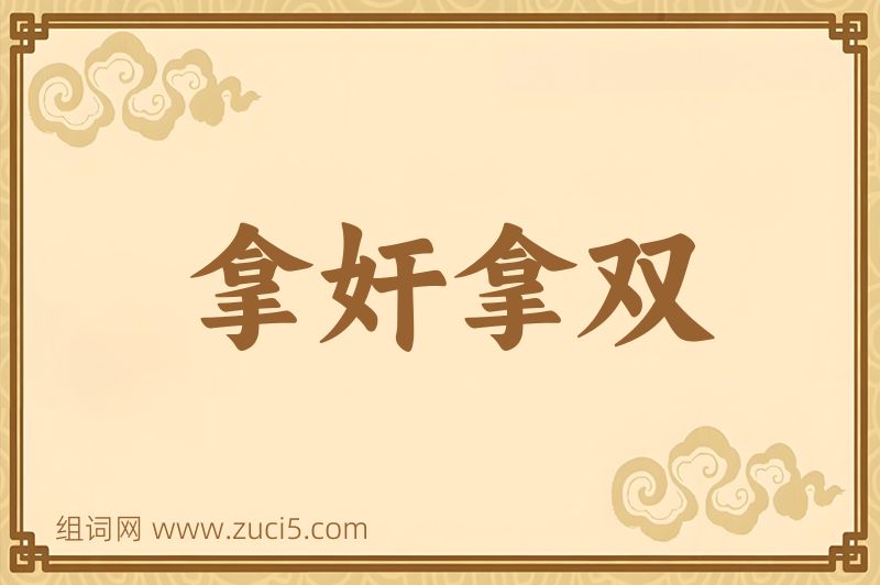 成语拿奸拿双图片
