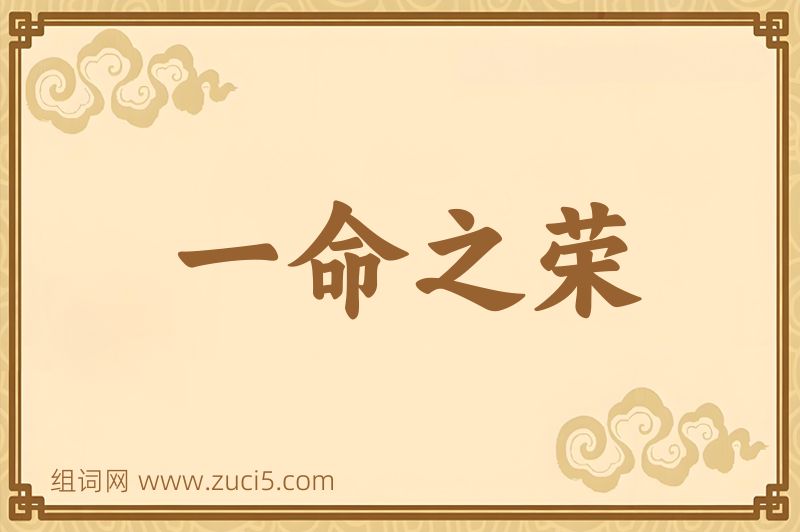 成语一命之荣图片